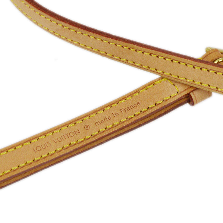 Louis Vuitton Beige Leather Shoulder Strap Small Good