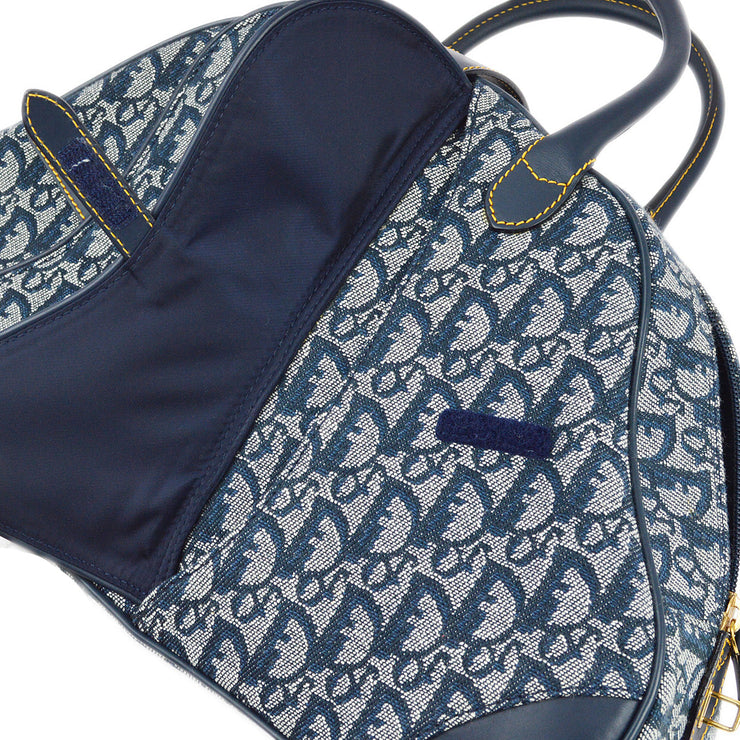 Christian Dior Navy Trotter Double Saddle Handbag