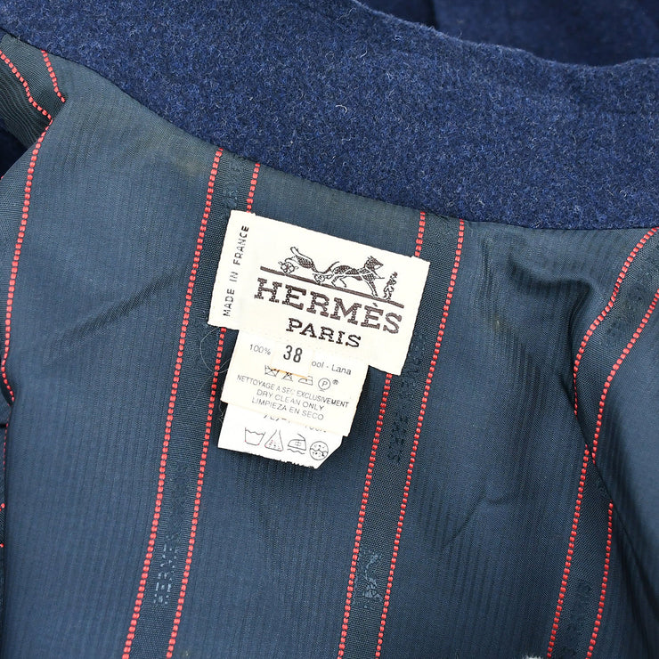 Hermes Coat Navy #38