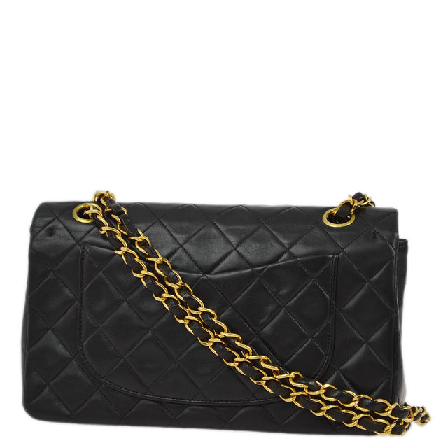 Chanel Black Lambskin Small Classic Double Flap Shoulder Bag – AMORE ...