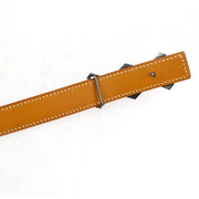 Hermes 1999 Brown Box Calf Touareg Belt #70 Small Good