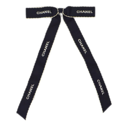 Chanel Bow Brooch Pin Navy