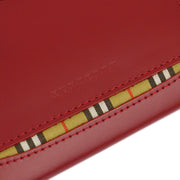 Burberry Red House Check Coin Purse Wallet