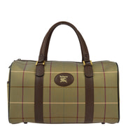 Burberrys Brown Mega Check Duffle Handbag