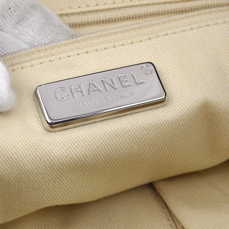 Chanel Blue Denim Luxury Line Tote Handbag