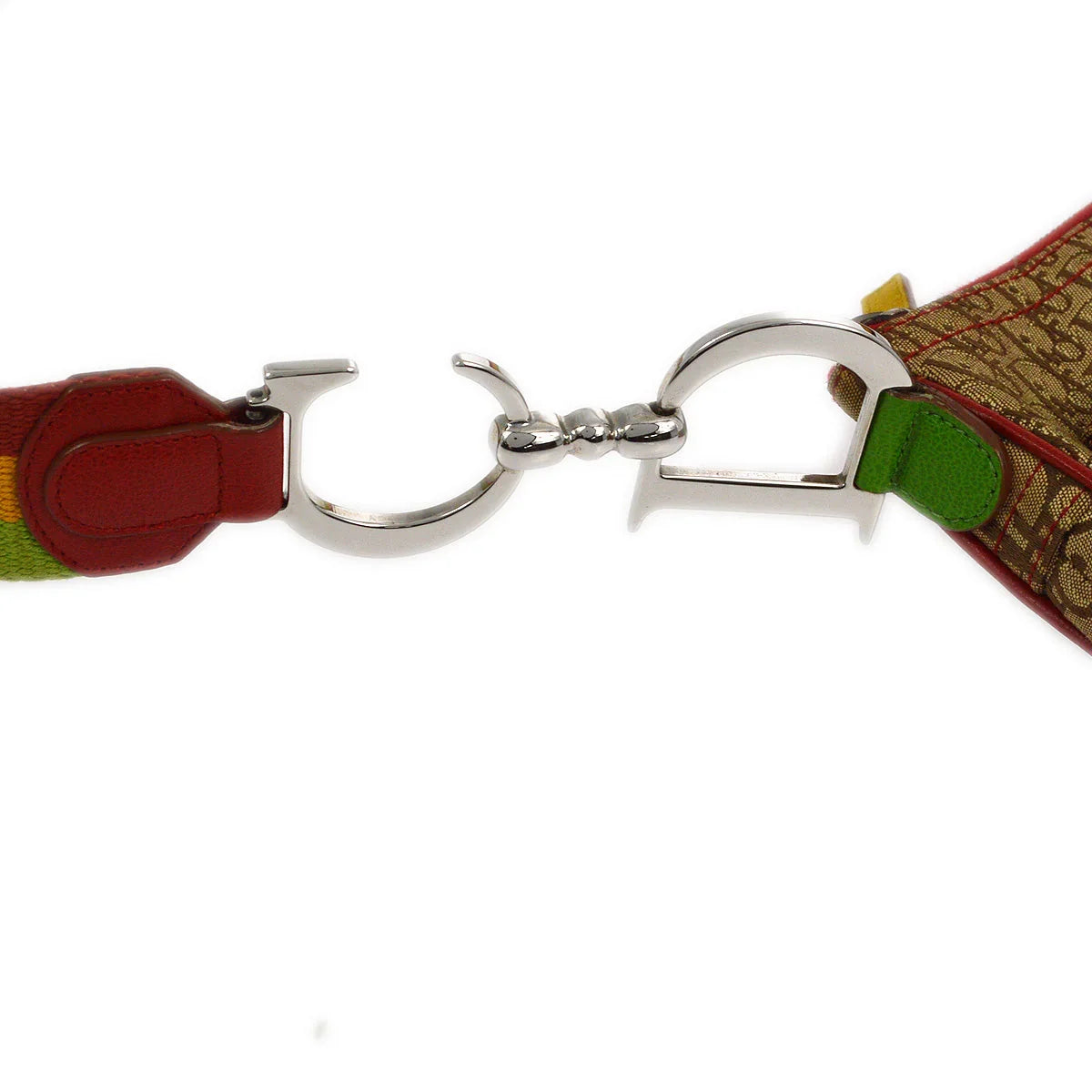 Christian Dior 2004 Rasta-Color Trotter Saddle Shoulder Bag