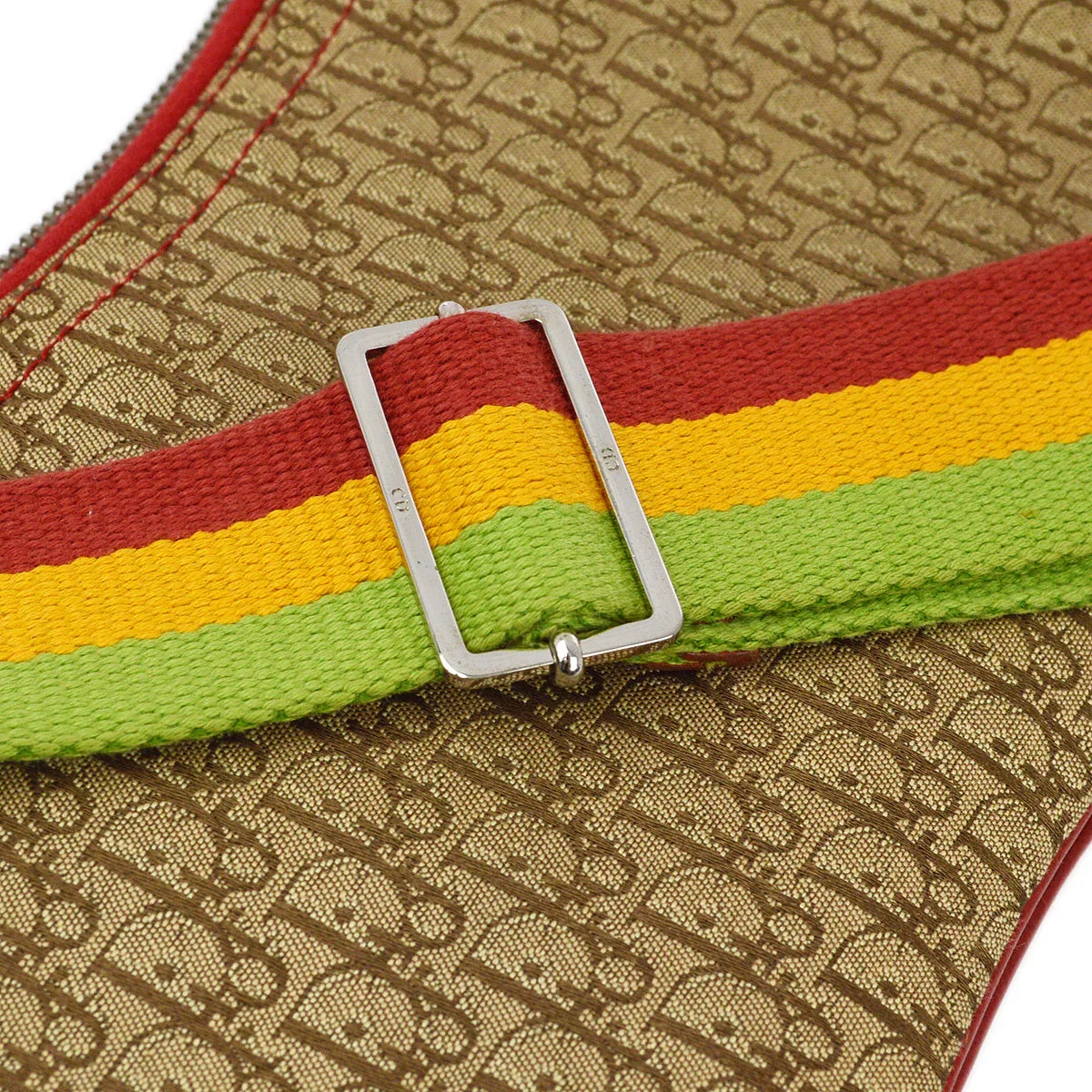 Christian Dior 2004 Rasta-Color Trotter Saddle Shoulder Bag