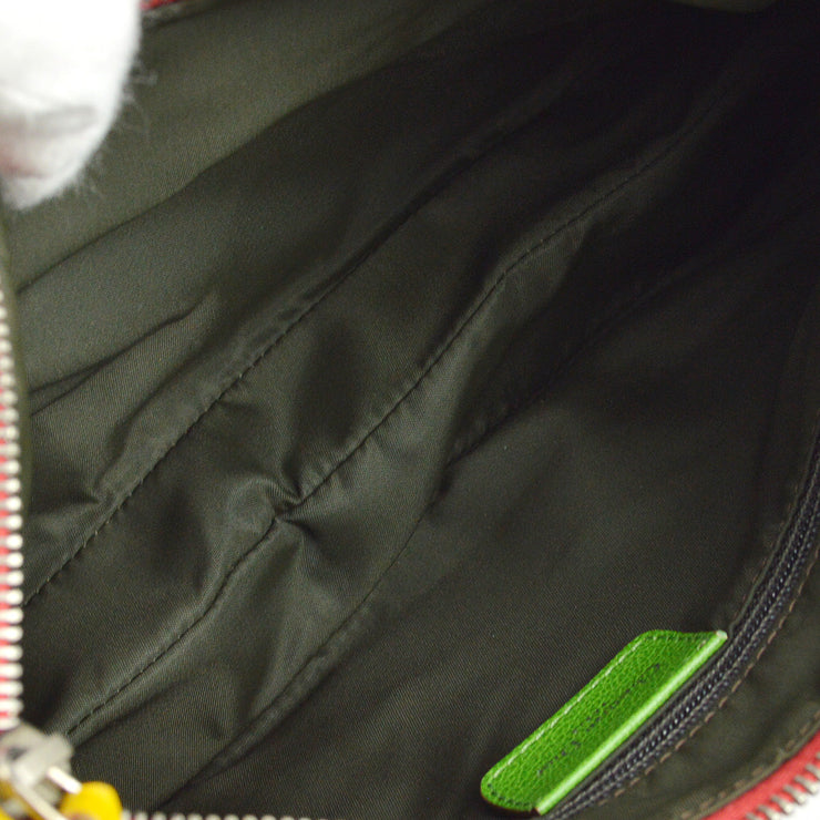 Christian Dior Rasta-Color Trotter Saddle Shoulder Bag