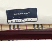 Burberry Beige Bordeaux Burberry Check Shoulder Bag