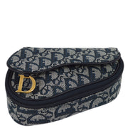 Christian Dior Navy Saddle Trotter Pouch Bag