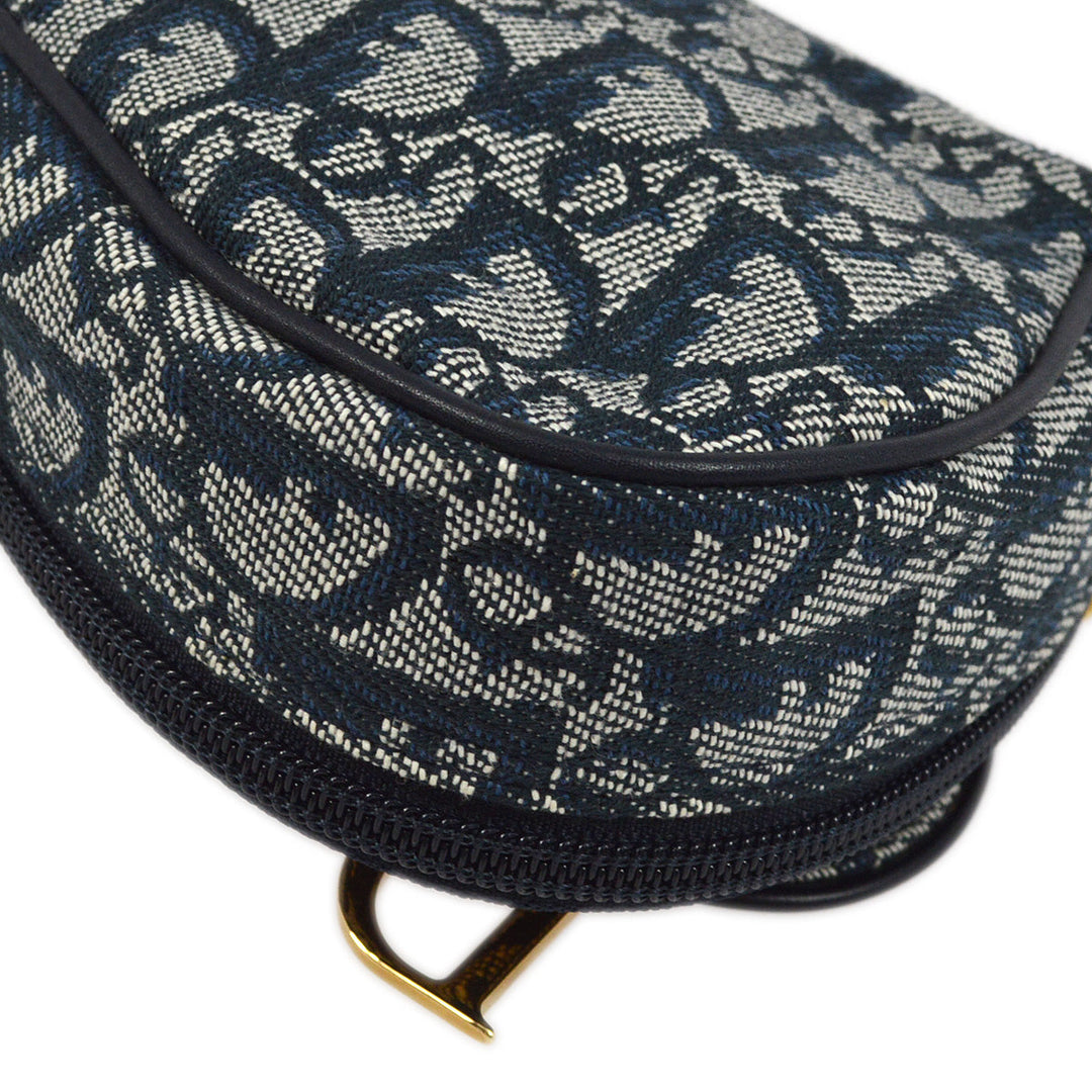 Christian Dior 1998 Navy Saddle Trotter Pouch Bag – AMORE Christian Dior 1998 Navy Saddle Trotter Pouch Bag – AMORE
