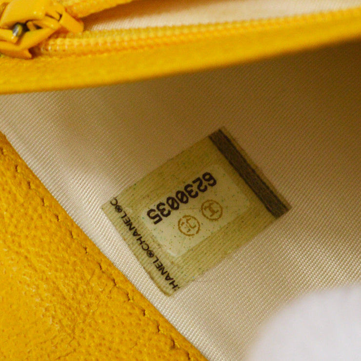 Chanel Yellow Caviar Bifold Wallet Purse