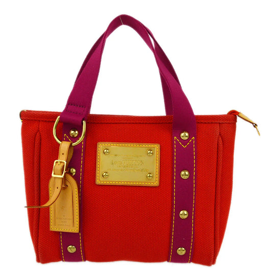 Louis Vuitton 2005 Red Purple Antigua Cabas PM Tote Bag M40037
