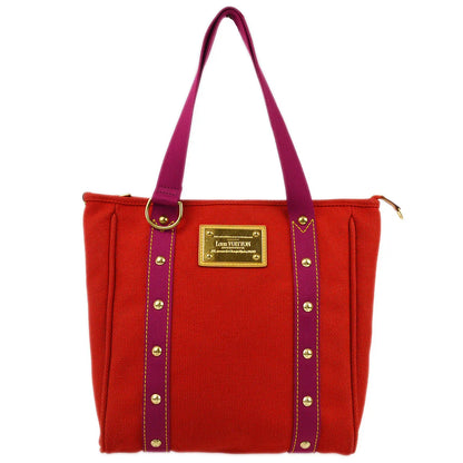 Louis Vuitton 2005 Red Purple Antigua Cabas MM Tote Bag M40034