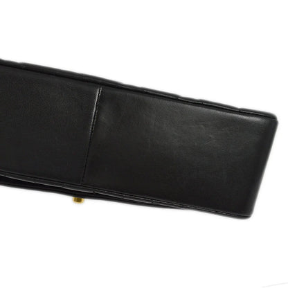 Chanel 1991-1994 Black Lambskin Medium Diana Shoulder Bag