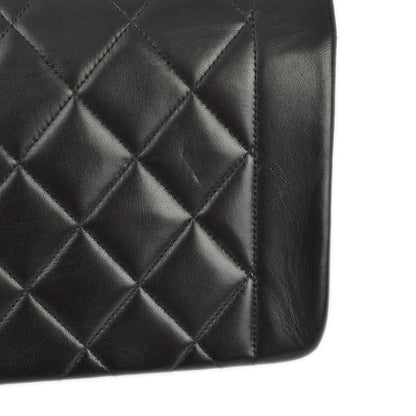 Chanel 1996-1997 Black Lambskin Small Diana Shoulder Bag
