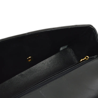 Chanel 1996-1997 Black Lambskin Small Diana Shoulder Bag