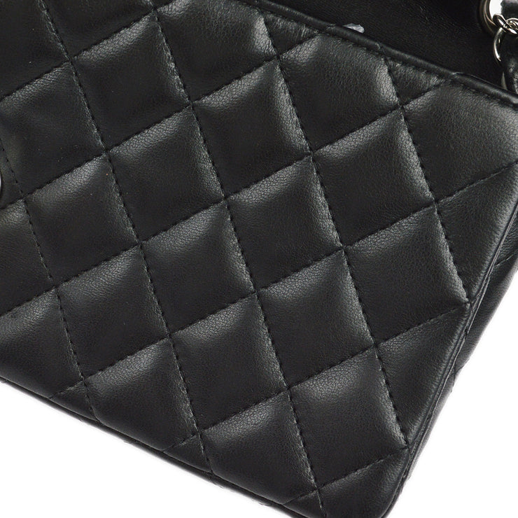 Chanel Black Lambskin East West Shoulder Bag