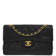 Chanel Black Lambskin Small Single Flap Shoulder Bag