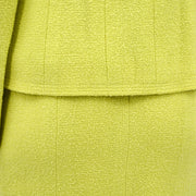 Chanel Setup Suit Jacket Skirt Yellow 96C #38