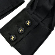 Chanel Blouse Shirt Black #42