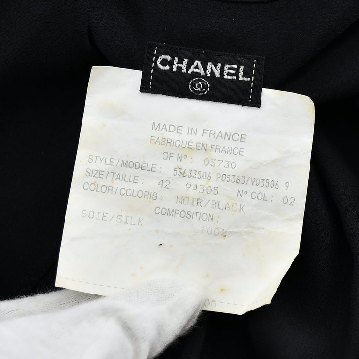 Chanel Blouse Shirt Black #42