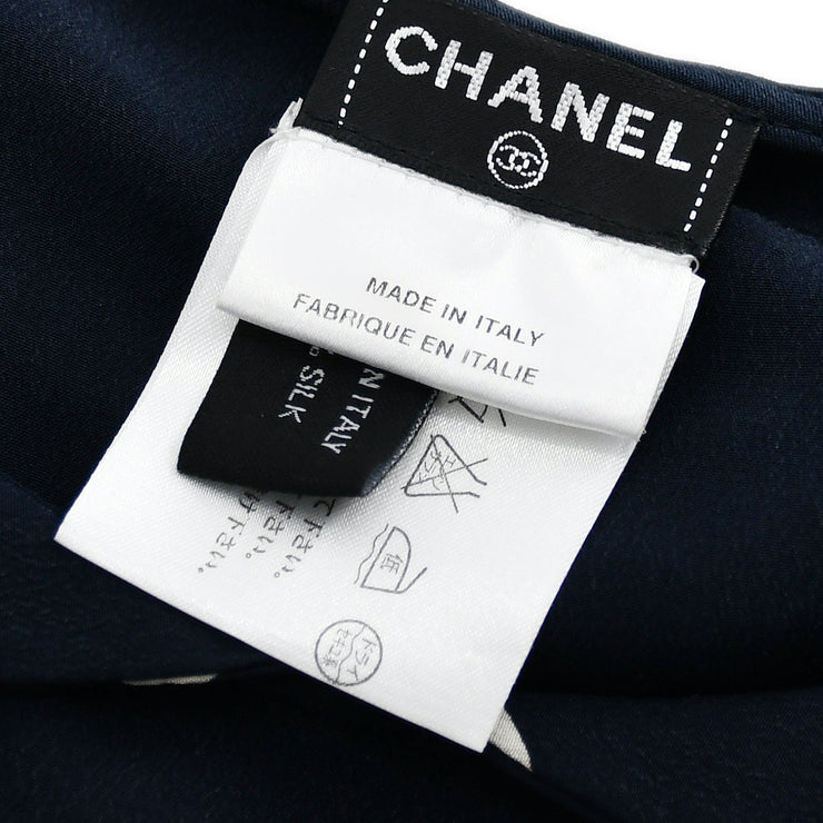 Chanel Shirt Blouse Navy 08P #50