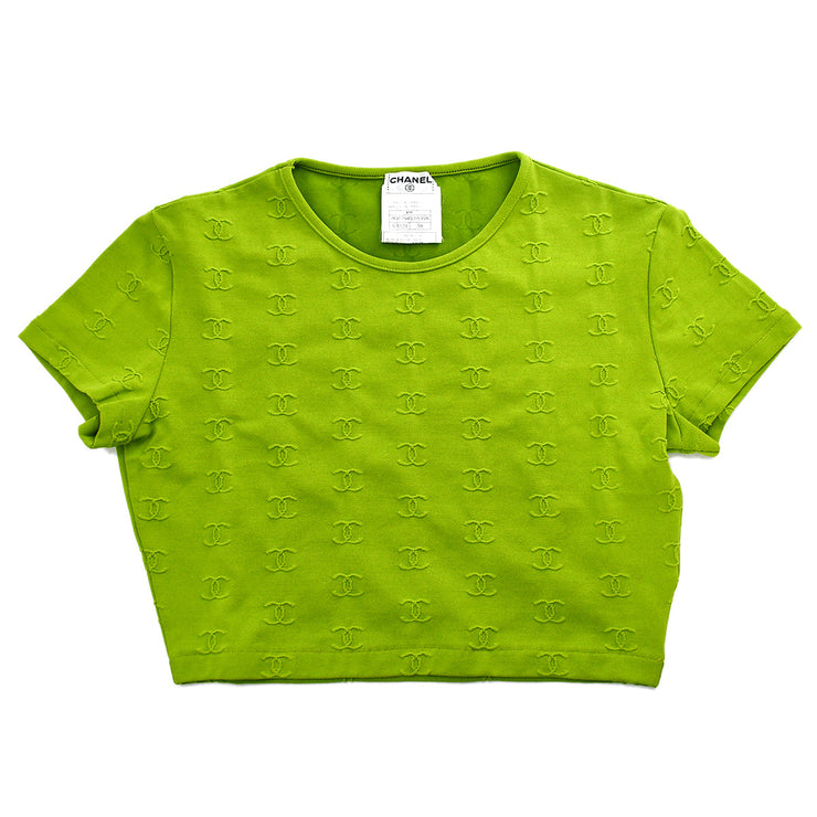 Chanel Cropped T-shirt Green 97P #38