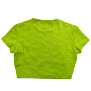 Chanel Cropped T-shirt Green 97P #38