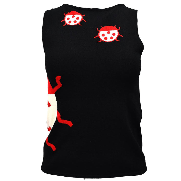 Chanel Ladybug Sleeveless Tops Black 04P #38