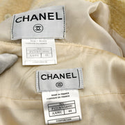 Chanel Setup Suit Jacket Skirt Ivory 98A #44