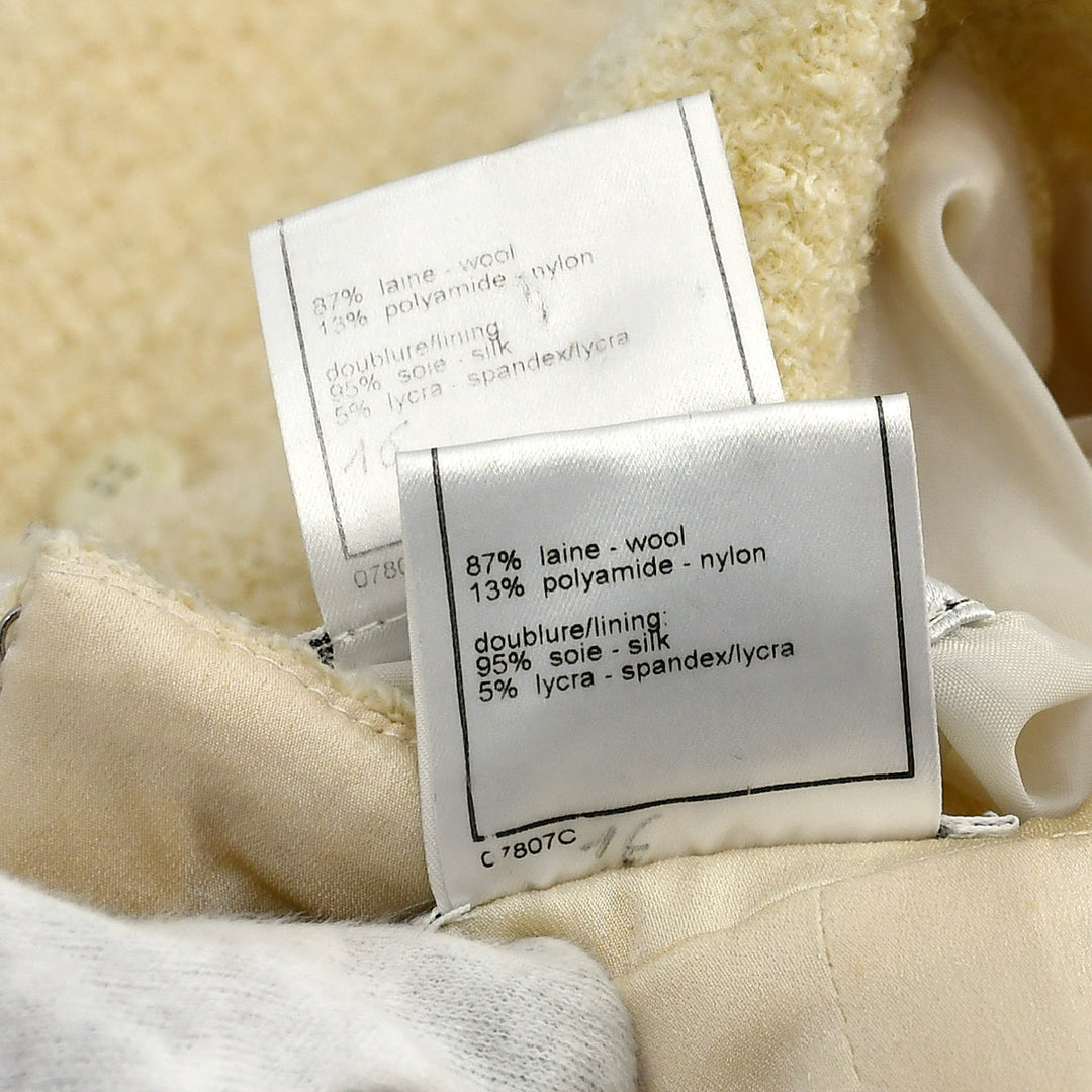 Chanel Setup Suit Jacket Skirt Ivory 98A #44 – AMORE Vintage