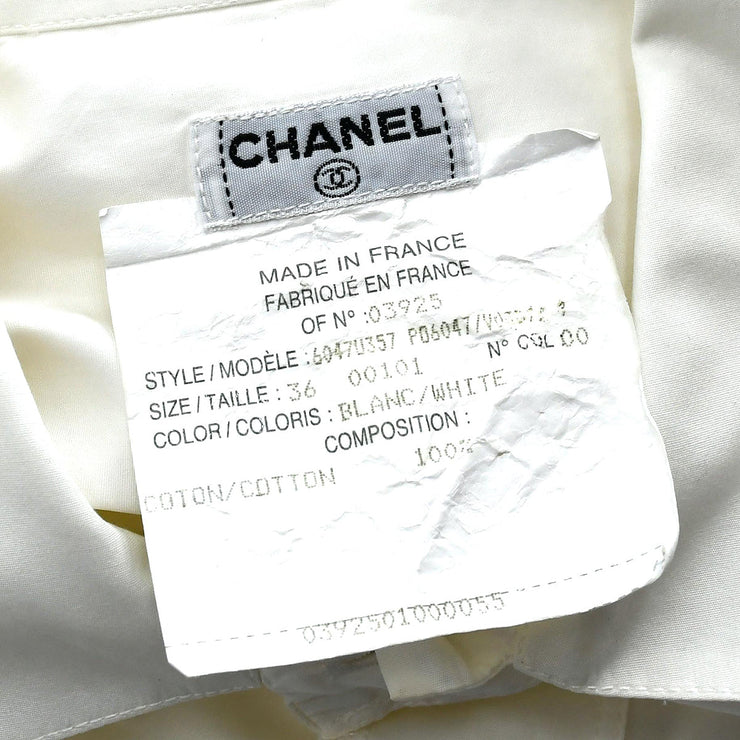 Chanel Shirt Blouse White #36