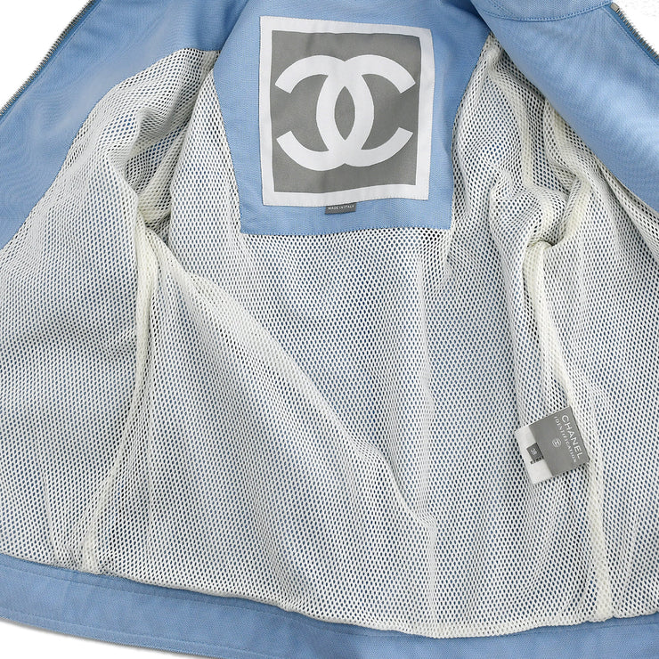 Chanel Sport Line Zip Up Jacket Light Blue 02S #38