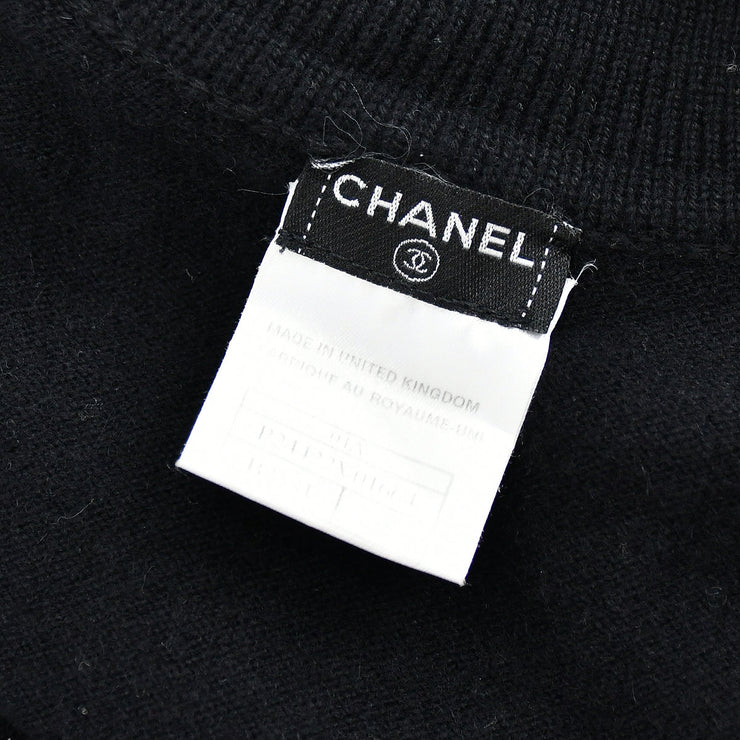 Chanel Short Sleeve Sweater Tops Black 04A #38