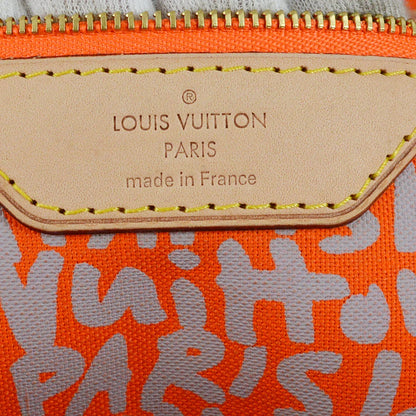 Louis Vuitton 2009 Orange Monogram Graffiti Neverfull GM Tote M93702