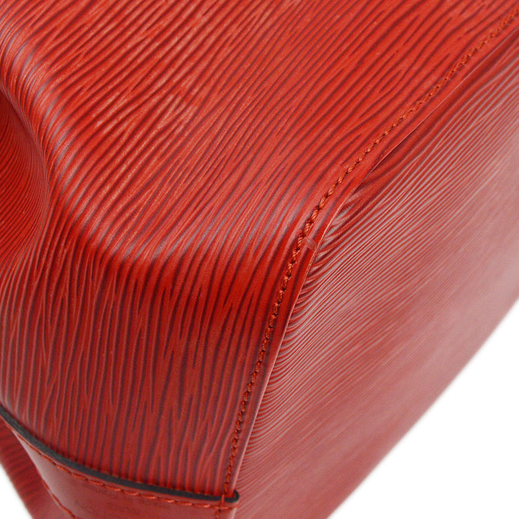 Louis Vuitton 1997 Red Epi Petite Noe Bucket Shoulder Bag M44107