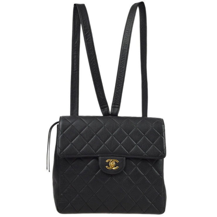 Chanel Black Caviar Backpack