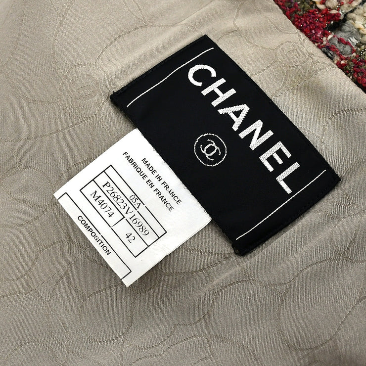 Chanel Single Breasted Jacket Red 05A #42