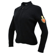 Chanel Zip Up Emblem Sweater Black 96A #44