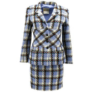 Chanel Setup Suit Jacket Skirt Light Blue 95P #40