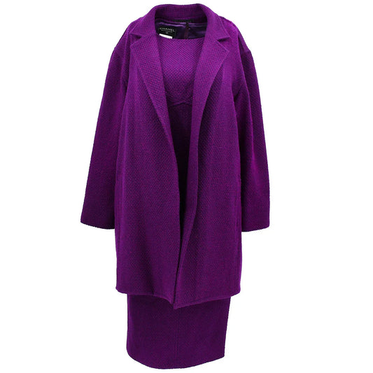 Chanel Setup Suit Jacket Dress Purple 95A #38
