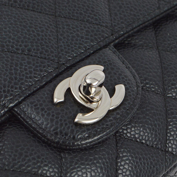 Chanel 2006-2008 Black Caviar East West Shoulder Bag