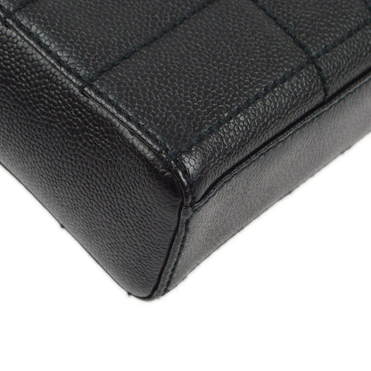 Chanel 2001-2003 Black Caviar Wild Stitch Choco Bar Chain Handbag