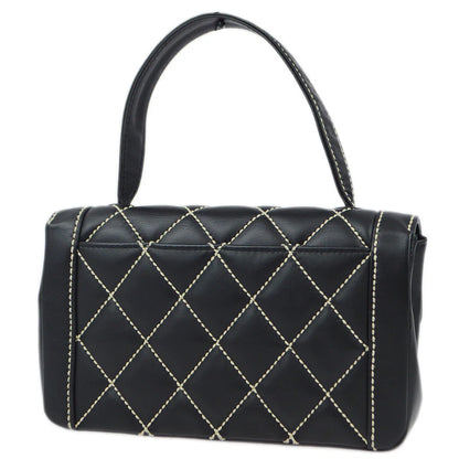 Chanel 2004-2005 Black Calfskin Wild Stitch Handbag