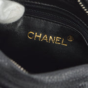 Chanel 1991-1994 Black Caviar Camera Bag Mini