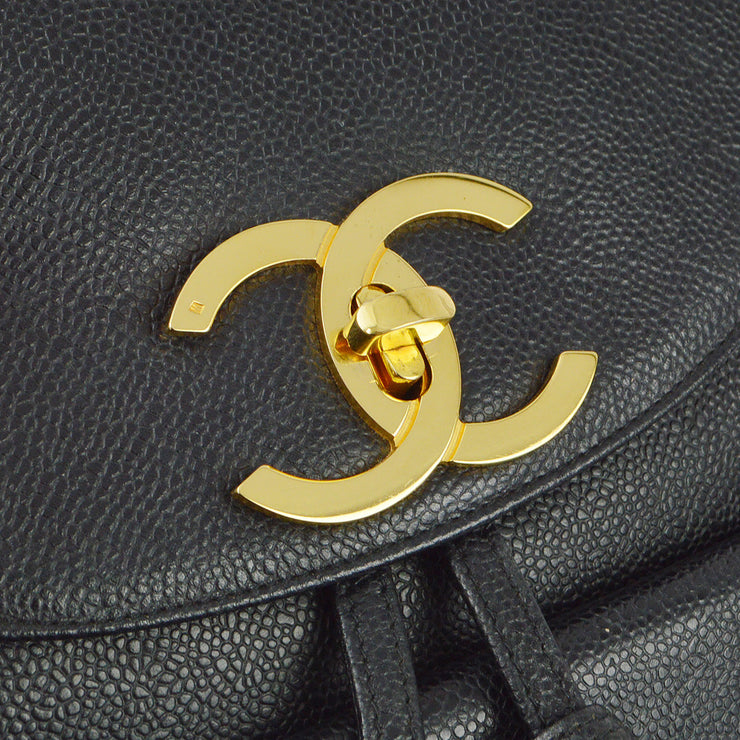 Chanel Black Caviar Backpack
