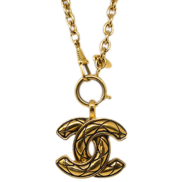 Chanel Gold CC Pendant Necklace 9982