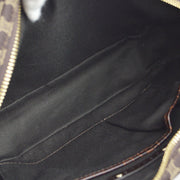 Celine Brown Canvas Macadam Shoulder Bag