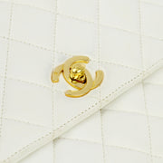 Chanel White Lambskin Handbag